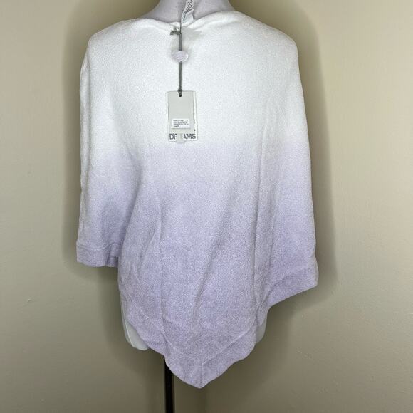 Barefoot Dreams CozyChic Ultra Lite Ocean Breeze Poncho Ombre Violet One Size - Picture 4 of 11